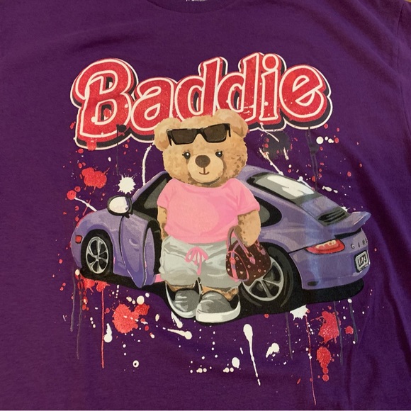 Baddie oversized tee purple size L - Picture 4 of 10